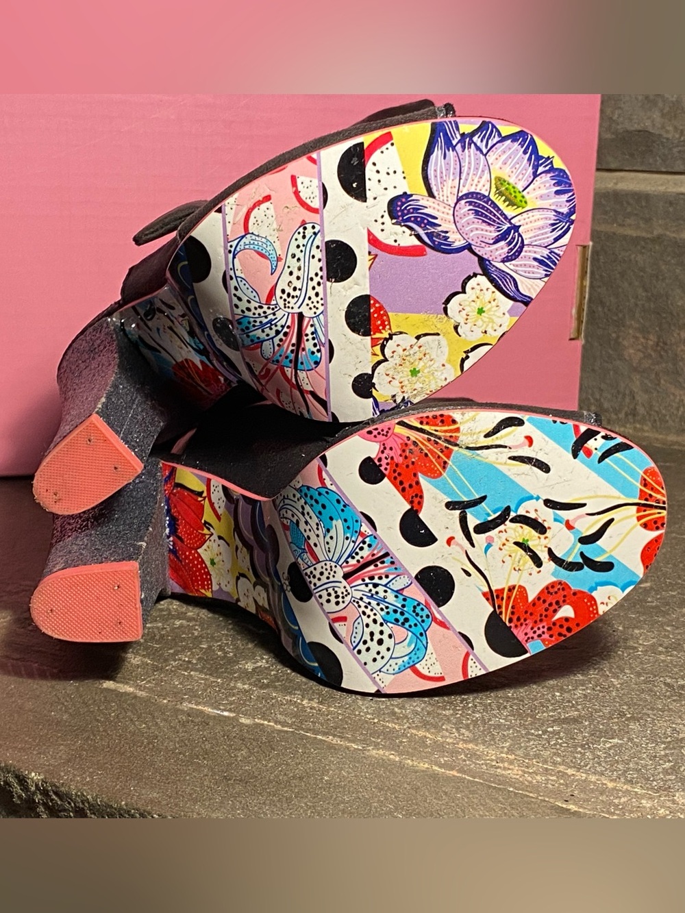 RARE Irregular Choice SHARK BITE boots,open toe,platform heels,shark face/teeth - Picture 11 of 16